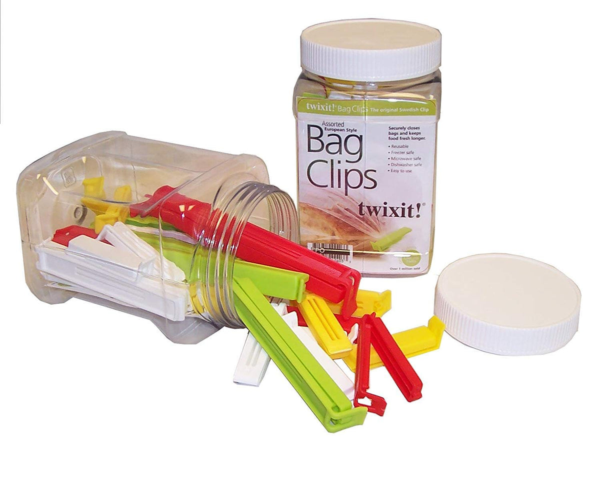 LINDEN SWEDEN Twixit! Bag Clips - Keep Food Fresh, Stop Spillage Set of 15