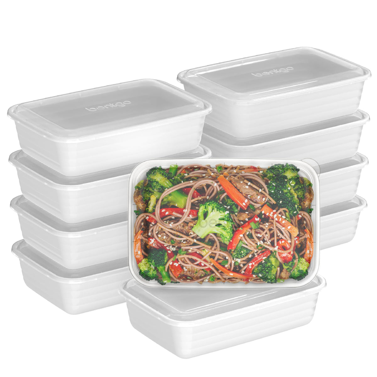 Bentgo Prep 1-Compartment Meal Prep Containers with Lids, 20 Piece Set