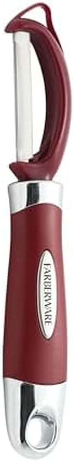 Farberware Euro Vegetable Peeler with Swivel Blade Red
