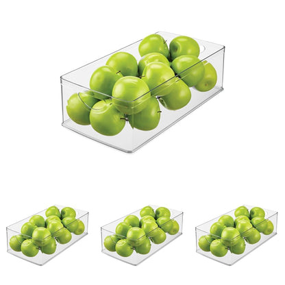 iDesign Stackable Clear Plastic Extra Long Storage Bin