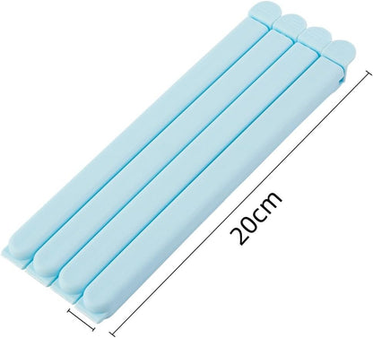 10 Pack Sealing Clip Bag Plastic Chip Clips,7.9 Inch Large Size Snack Food Clip for Bags, Plastic Large Sealing Bag Clips for Food Storage, Kitchen and Office Supplies (7.9 Inch)