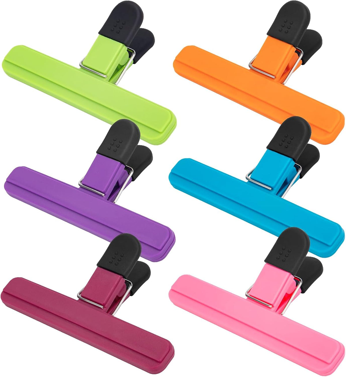 OWLKELA 6 Pcs Chip Clips,6 inch x 3.4 inch, Multicolor