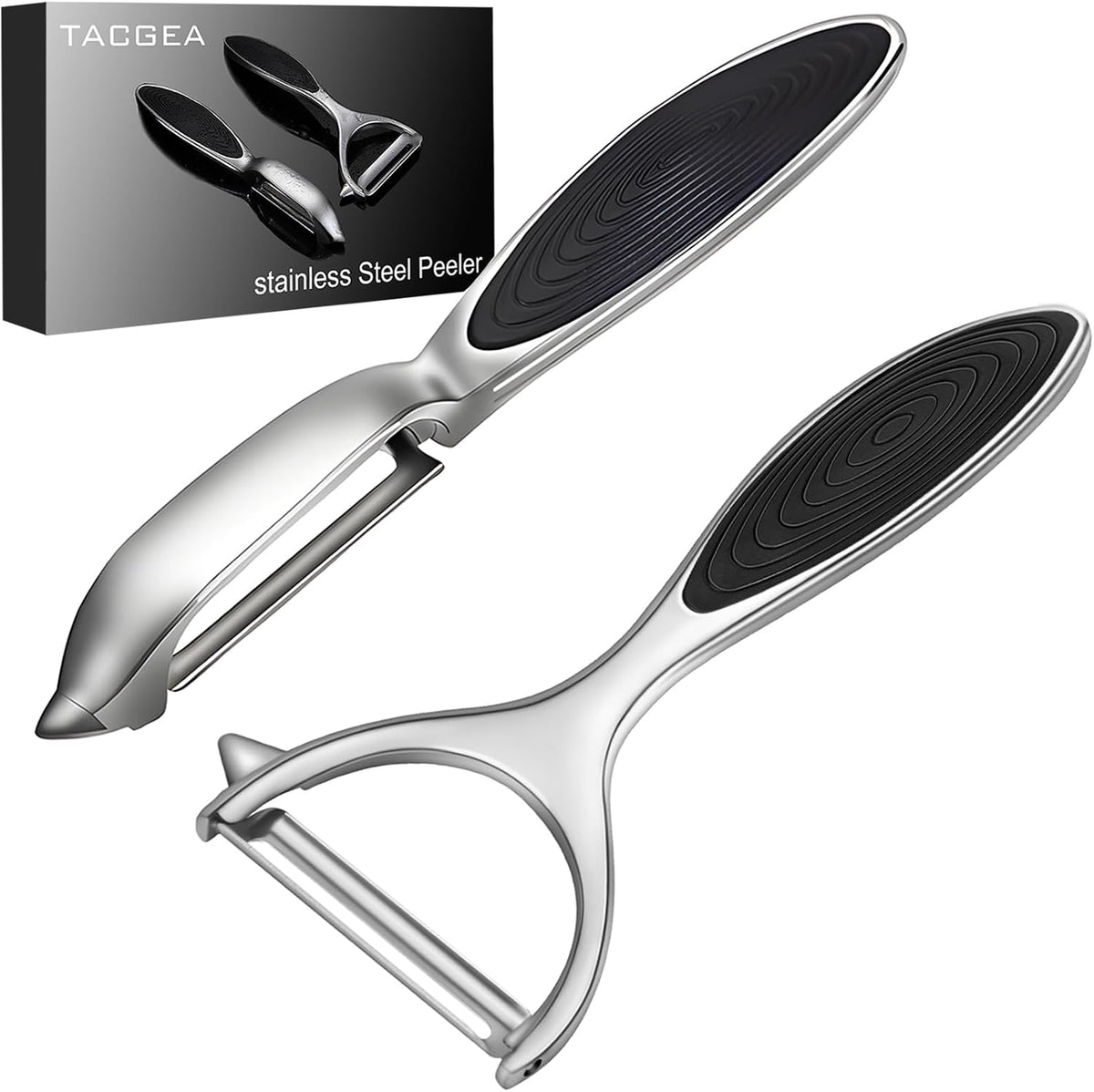 TACGEA Potato Peeler, Vegetable Apple Peeler for Kitchen, Set of 2