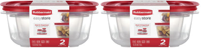 Rubbermaid EasyStore Large Containers, 18-Piece Set, Food Storage Containers with Lids