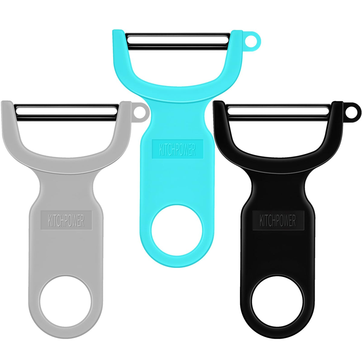 Original Vegetable Fruit Peeler Carbon Steel Blade 3 Pack Red/Green/Yellow…