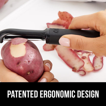 GORILLA GRIP® Patented BPA-Free Vegetable and Potato Peeler, Black