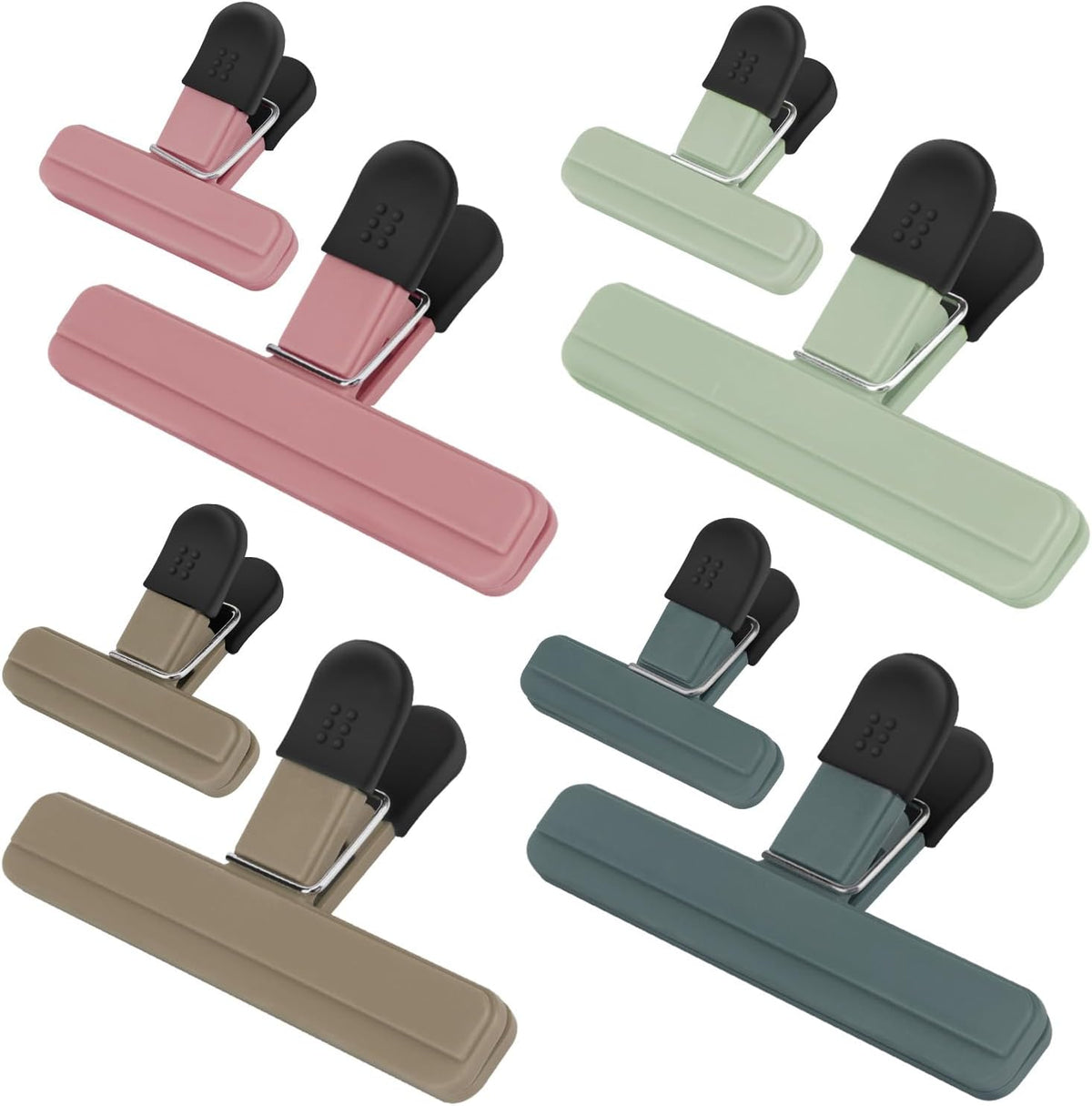 TACGEA Chip Clips, 8 Pack Bag Clips, Upgrade Wide-Open, for Food Storage