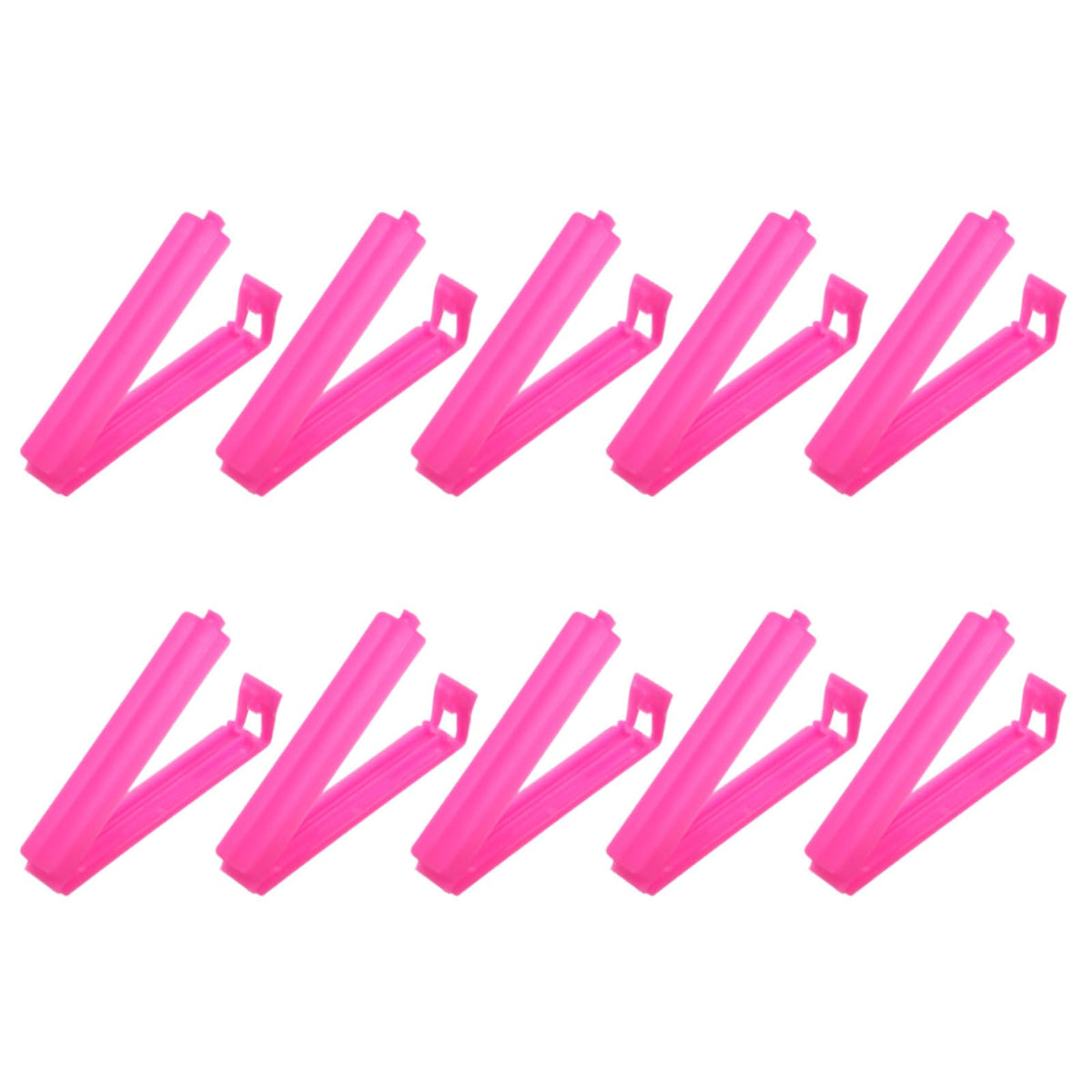 PATIKIL Sealing Clips 3.5 Inch, 10 Pack Reusable Plastic Bag Clamp Sealer for Home Kitchen Food Storage, Pink