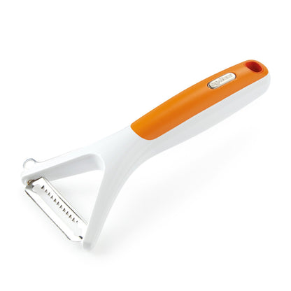 Zyliss Y Peeler – Extra-Hardened Stainless Steel Blade for Effortless Fruit & Vegetable Peeling – Built-in Eye Cutter – Ergonomic Wheatstraw Grip – Dishwasher Safe with Safety Cover – Black