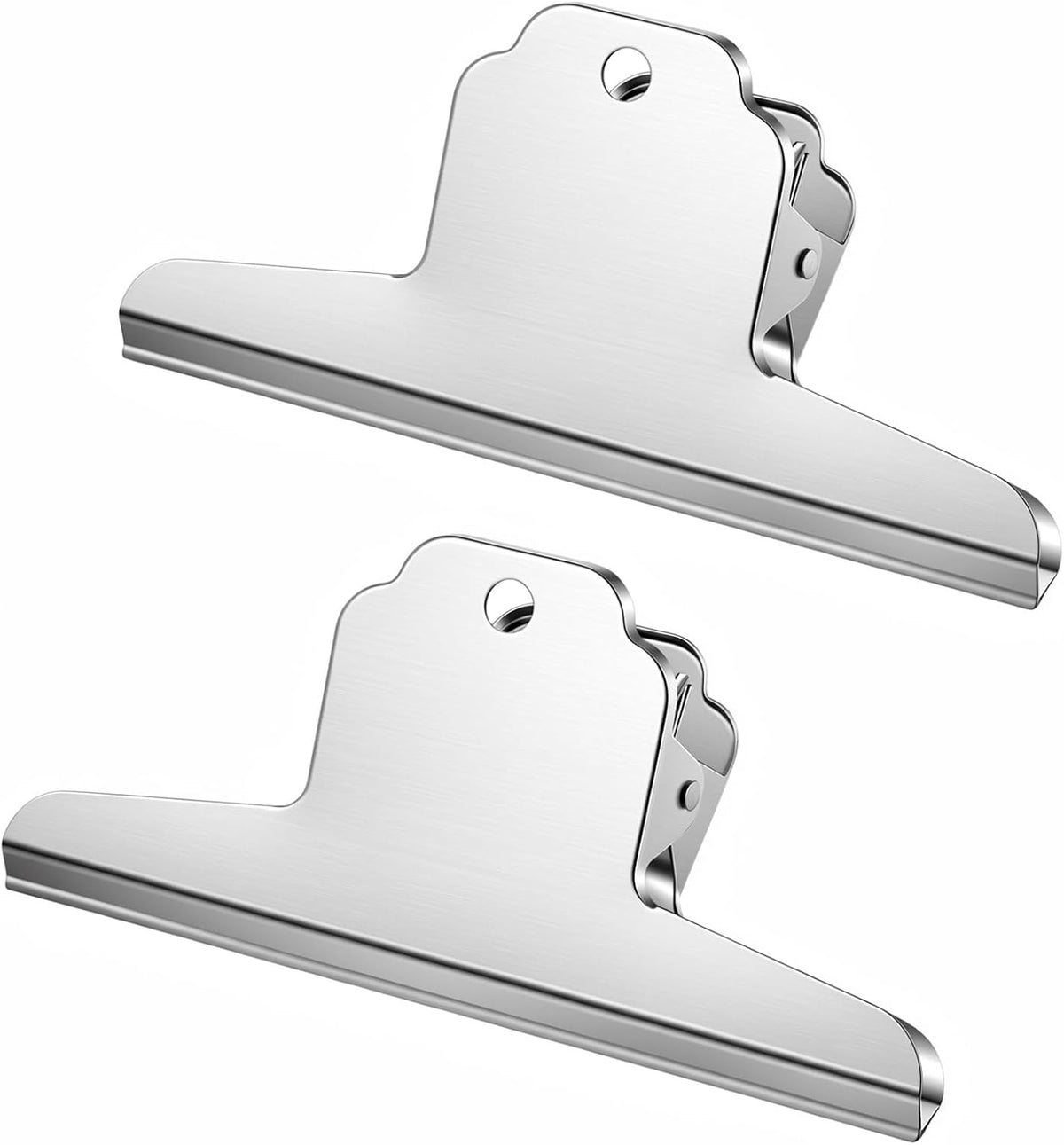 2 Pcs Large Dog Food Bag Clip, 6.3in Wide Stainless Steel Food Clips for Bags, Heavy Duty Metal Bag Clip with Strong Clamping Force for Dog Foods, Chips, Snacks