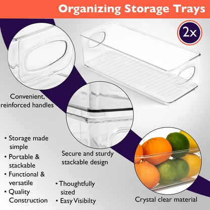 ClearSpace Plastic Pantry Organization and Food Storage Bin, 2 Pack