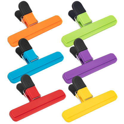 6 Pack Chip Clips, Heavy Duty Seal Grips, 6 x 3.5 in, Food Storage
