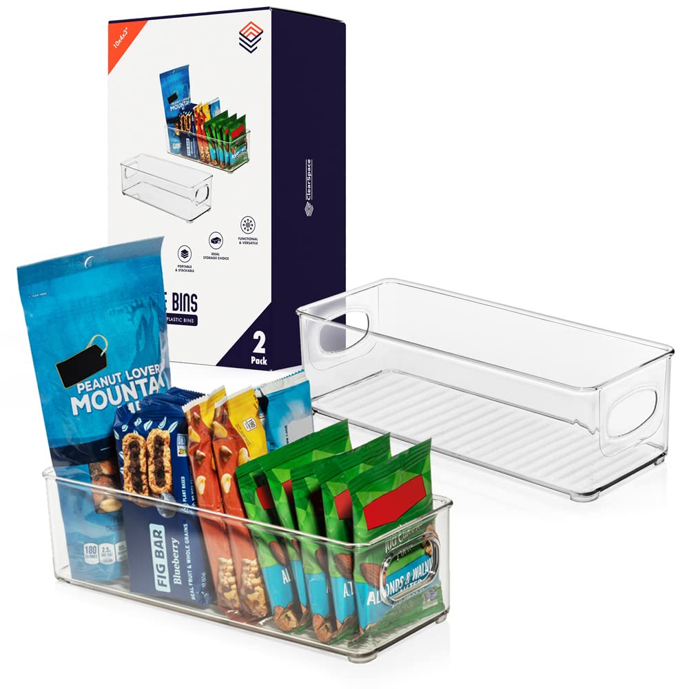 ClearSpace Plastic Pantry Organization and Food Storage Bin, 2 Pack