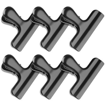 6 Pack Bag Clips, Stainless Steel Chip, Chip Clips Food Clip, Heavy Duty Air Tight Seal Kitchen Clip Snack Food Bag Clamp