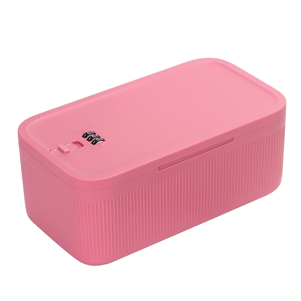 SANIDIKA Lockable Storage Box, Locking Medicine Box, Cell Phone Locked Jail, Food Medical Lockbox, Containers Bin for Personal Refrigerator Home Office Organization Travel Gift,9.25 x 5 x 3.6 (Cream)