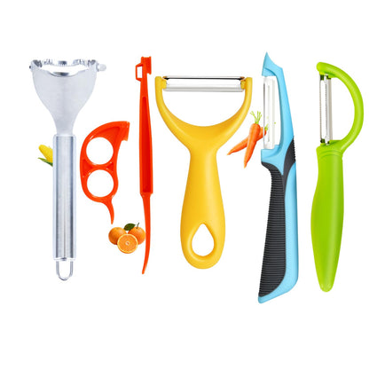 Carrot Peelers, Kitchen Vegetable Peeler Setfor Veggie & Fruit 6 Pcs