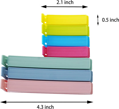 Yarall 30 PCS Plastic Chip Clips for Food Packages, Curved Design Sealing Bag Clips for Food, Kitchen and Home(4.3in x10, 2.1in x20)