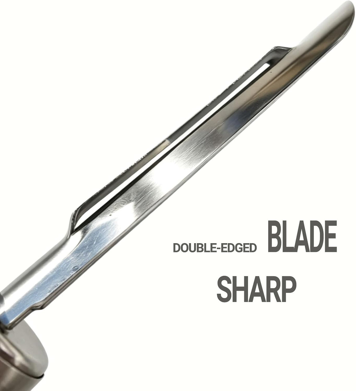 Stainless Steel Kitchen Peeler with Hook Sharp Blade Dual Handed