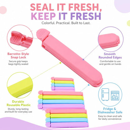 Tmflove 12 PCS Sealing Clips for Food and Snack Bag(2.75 in, 4.33 in, 6.29 in)