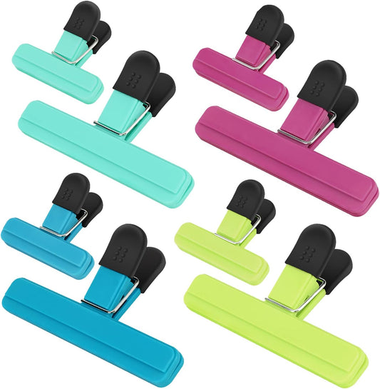 TACGEA Chip Clips, 8 Pack Bag Clips, Upgrade Wide-Open, for Food Storage