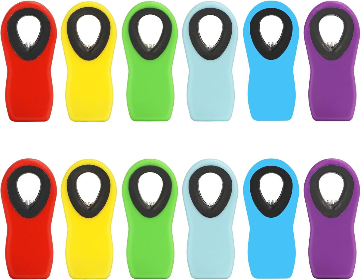 12 Pack Magnetic Chip Clips, Heavy Duty Bag Clips for Food Storage