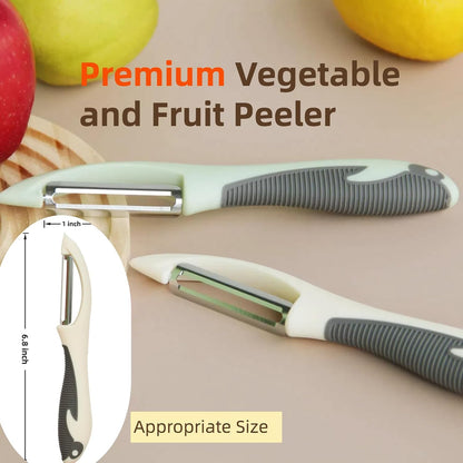 Stainless Steel Vegetable & Fruit Peeler for Kitchen, White