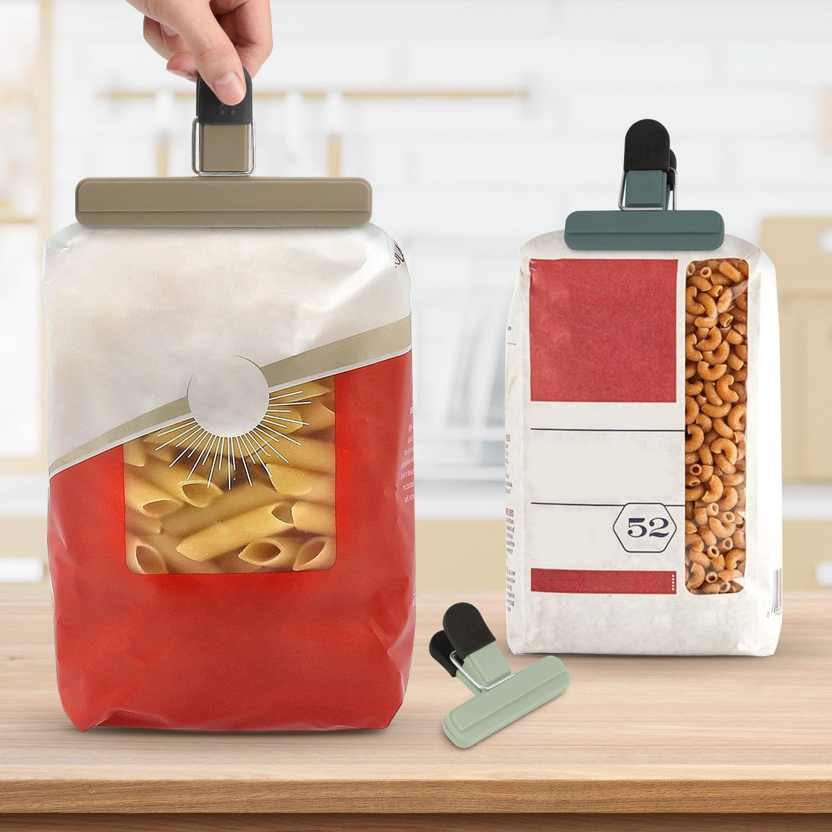 TACGEA Chip Clips, 8 Pack Bag Clips, Upgrade Wide-Open, for Food Storage