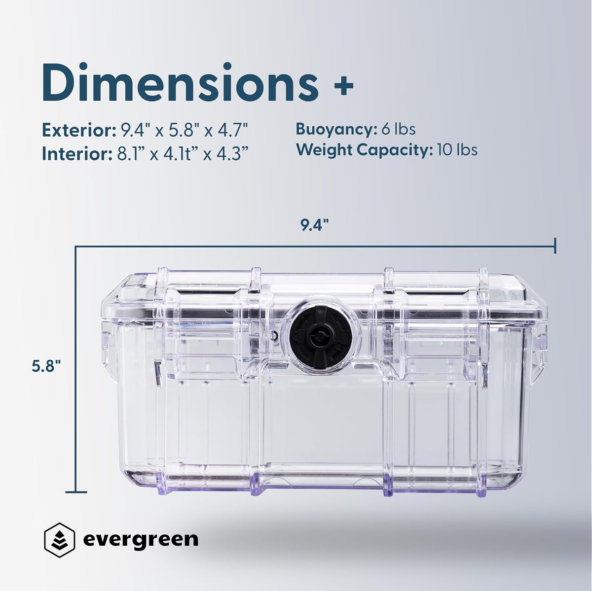 Evergreen EMT EMS Lockable Narcotics and Medication Storage Boxes / IP67 Waterproof/Airtight Dustproof for Ambulance, Emergency Services, Home Storage, Refrigerator Safe (MedSafe + Clear)