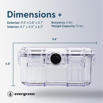 Evergreen EMT EMS Lockable Narcotics and Medication Storage Boxes / IP67 Waterproof/Airtight Dustproof for Ambulance, Emergency Services, Home Storage, Refrigerator Safe (MedSafe + Clear)
