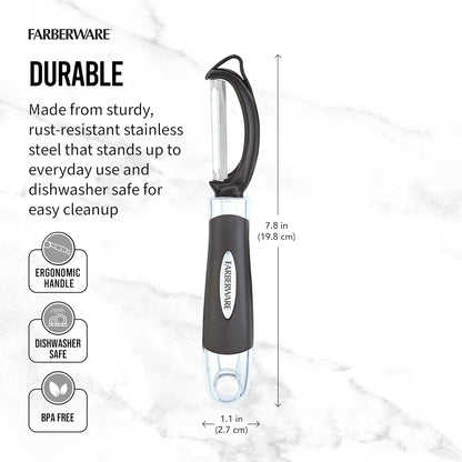 Farberware Euro Vegetable Peeler with Swivel Blade Black