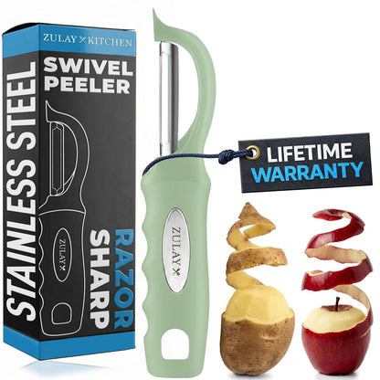 Zulay Kitchen Premium Potato Peeler, Vegetable Peeler for Kitchen, Black