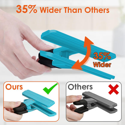 TACGEA Chip Clips, 8 Pack Bag Clips, Upgrade Wide-Open, for Food Storage