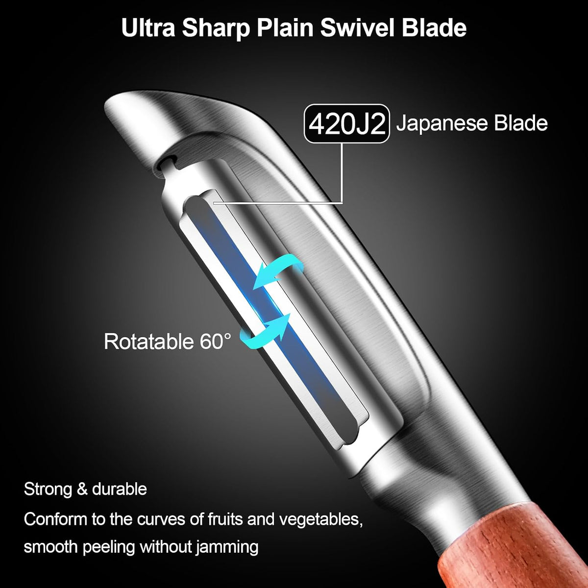 Vegetable Peeler Stainless Steel, Premium Potato Peelers for Kitchen