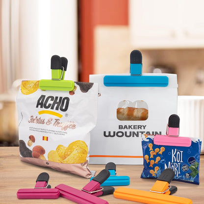 6 Pack Large Chip Bag Clips, Heavy Duty Plastic Sealing, 6x3.5 Inch