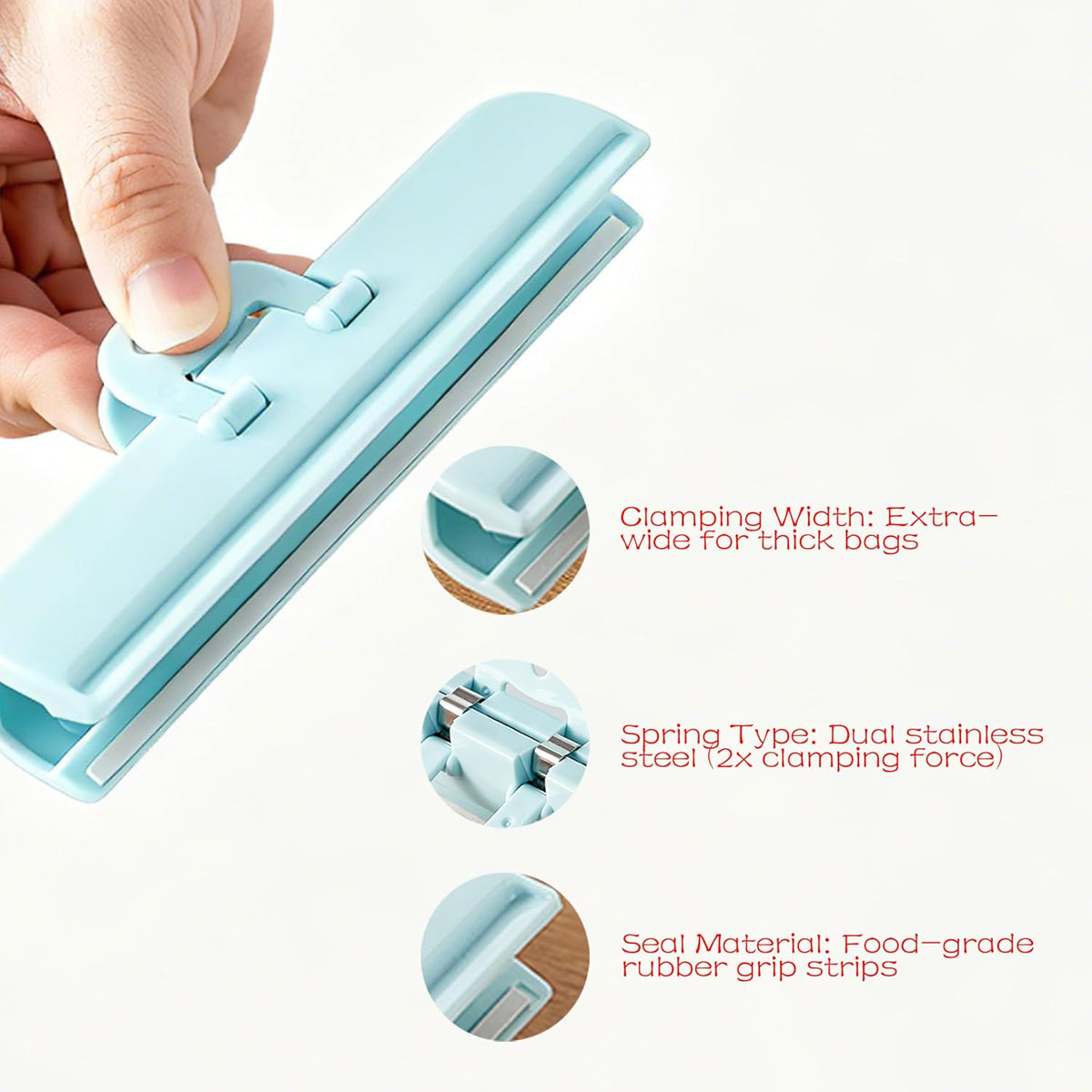 Heavy Duty Bag Clips for Food, Chips, Snacks, Pet Food, Cereal, Coffee