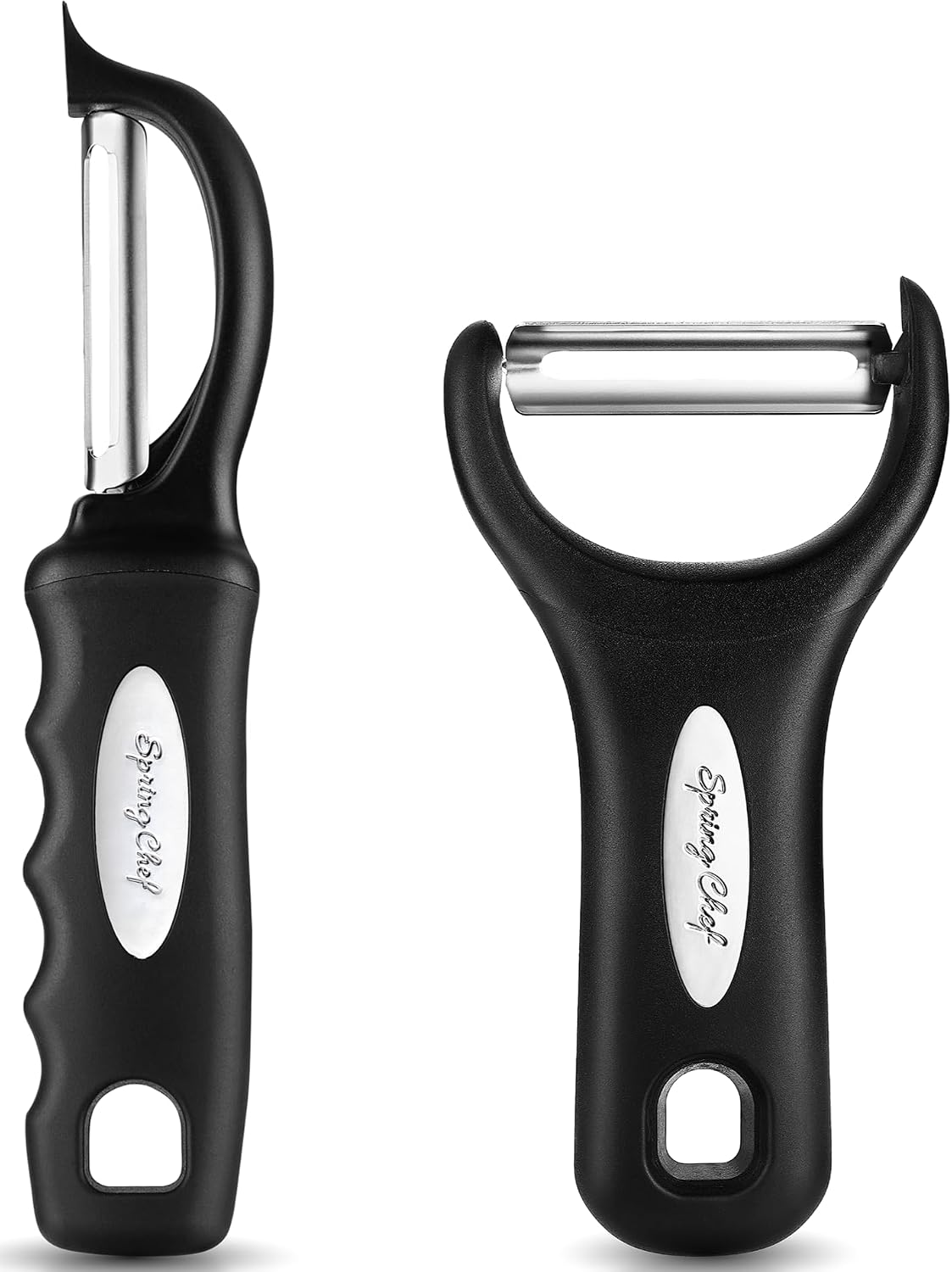 Spring Chef Swivel Vegetable Peeler & Y Potato Peeler w/Soft Grip Handles