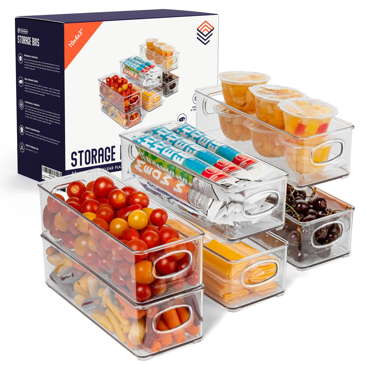 ClearSpace Plastic Pantry Organization and Food Storage Bin, 2 Pack