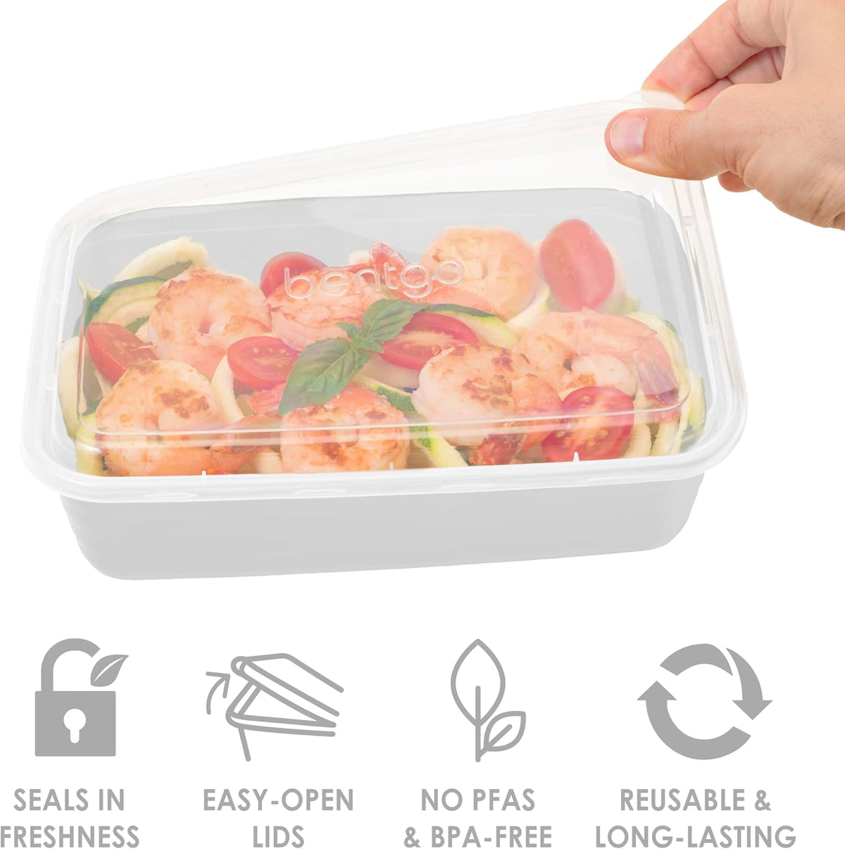 Bentgo Prep 1-Compartment Meal Prep Containers with Lids, 20 Piece Set