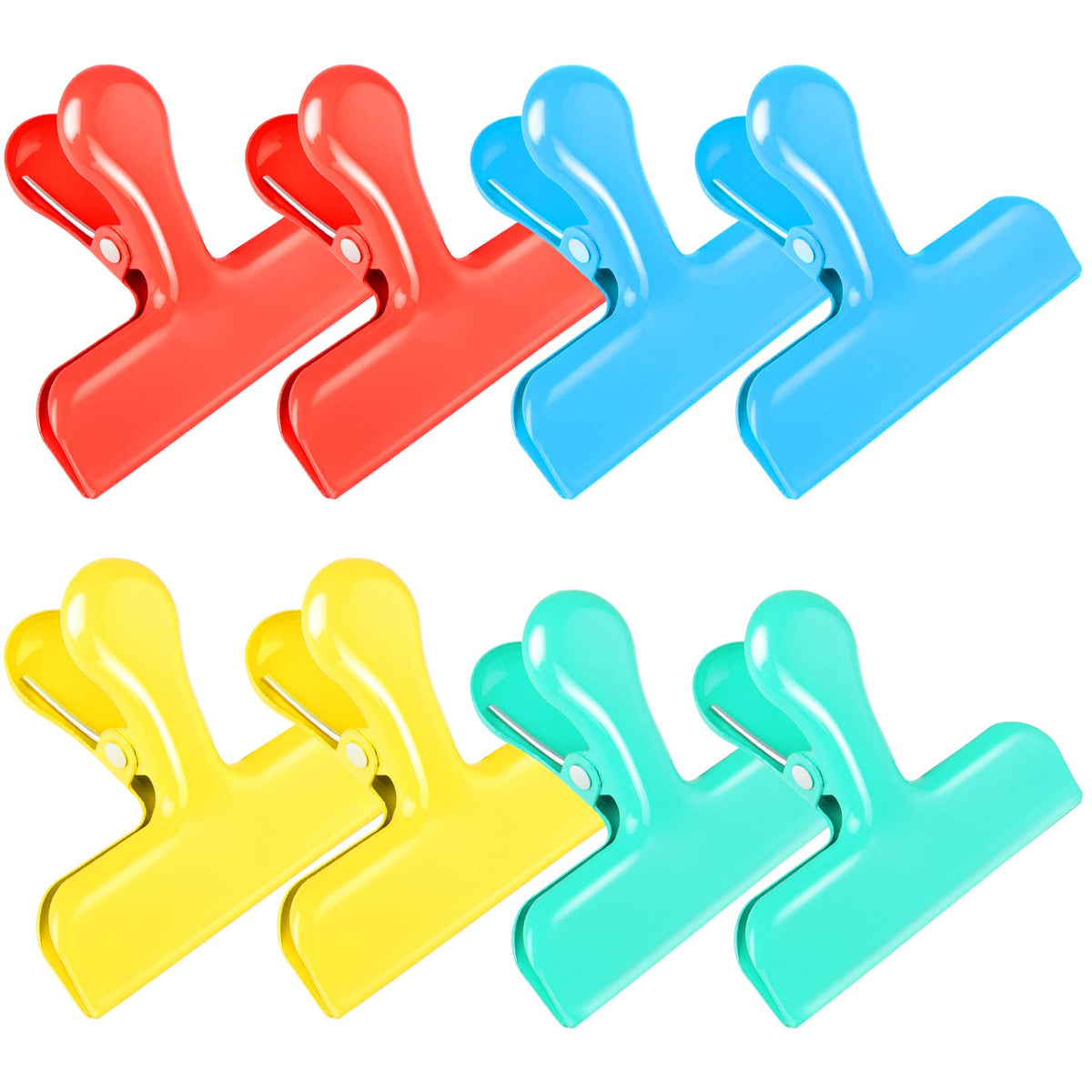 FINDMAG Bag Clips, 8 Pack Chip Clip Set for Kitchen Storage Use, Silver