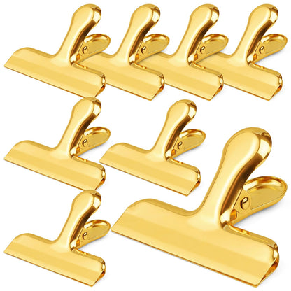 Funfery Chip Clips Bag Clips Gold Stainless Steel Clip for Food Storage