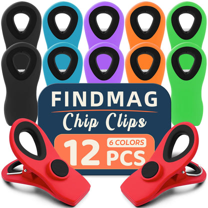 Chip Clips, Bag Clips for Food Storage, 12 Pack Multicolor