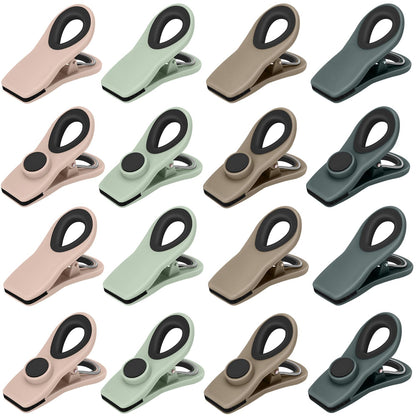 TACGEA Chip Clips, Magnetic Chip Bag Clips for Food Storage, 12 Pack, Gray
