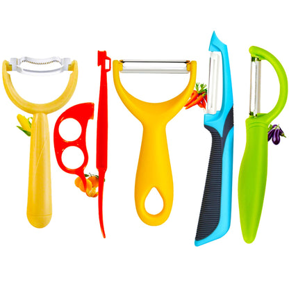 Carrot Peelers, Kitchen Vegetable Peeler Setfor Veggie & Fruit 6 Pcs