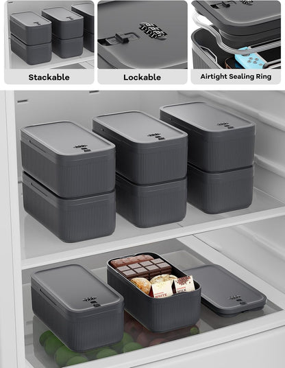 Medicine Lock Box with Combination Lock, 2L Lockable Storage Box for Medication, Pills & First Aid Supplies, Box with Lock for Home, Fridge, Dorm, Office, Snacks, Phones