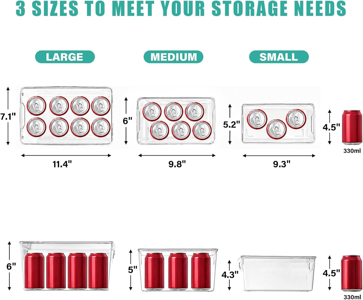 6 Pack Small Clear Storage Bins with Lids, Plastic Arts and Craft Storage Containers, Stackable Clear Plastic Craft Storage Bins with Handles for Classroom Storage Organization,Kitchen, Fridge, Office