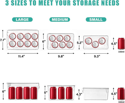 6 Pack Small Clear Storage Bins with Lids, Plastic Arts and Craft Storage Containers, Stackable Clear Plastic Craft Storage Bins with Handles for Classroom Storage Organization,Kitchen, Fridge, Office