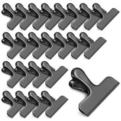 12 Pack Chip Clips, Stainless Steel Bag Clips & Food Clip, Heavy Duty Bag Clip for Food Storage, Air Tight Seal Perfect for Kitchen and Office Usage (Silver)