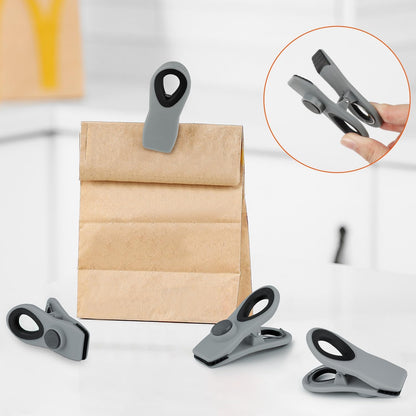 TACGEA Chip Clips, Magnetic Chip Bag Clips for Food Storage, 12 Pack, Gray