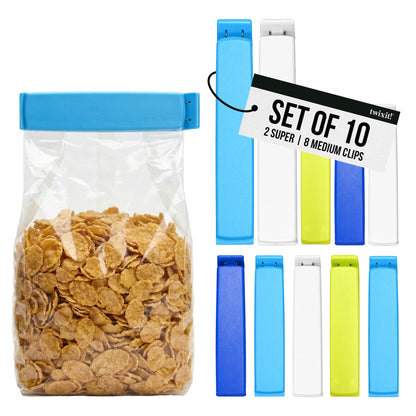 LINDEN SWEDEN Twixit! Bag Clips - Keep Food Fresh, Stop Spillage Set of 15