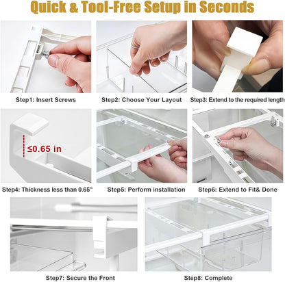 Refrigerator Organizers Storage Fridge Drawer, Storage Containers - 2pc(S)